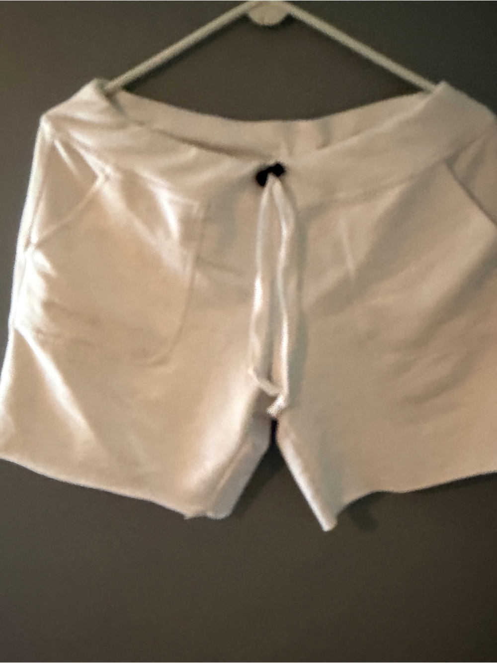 Athletic Works Cream Drawstring Athletic Shorts